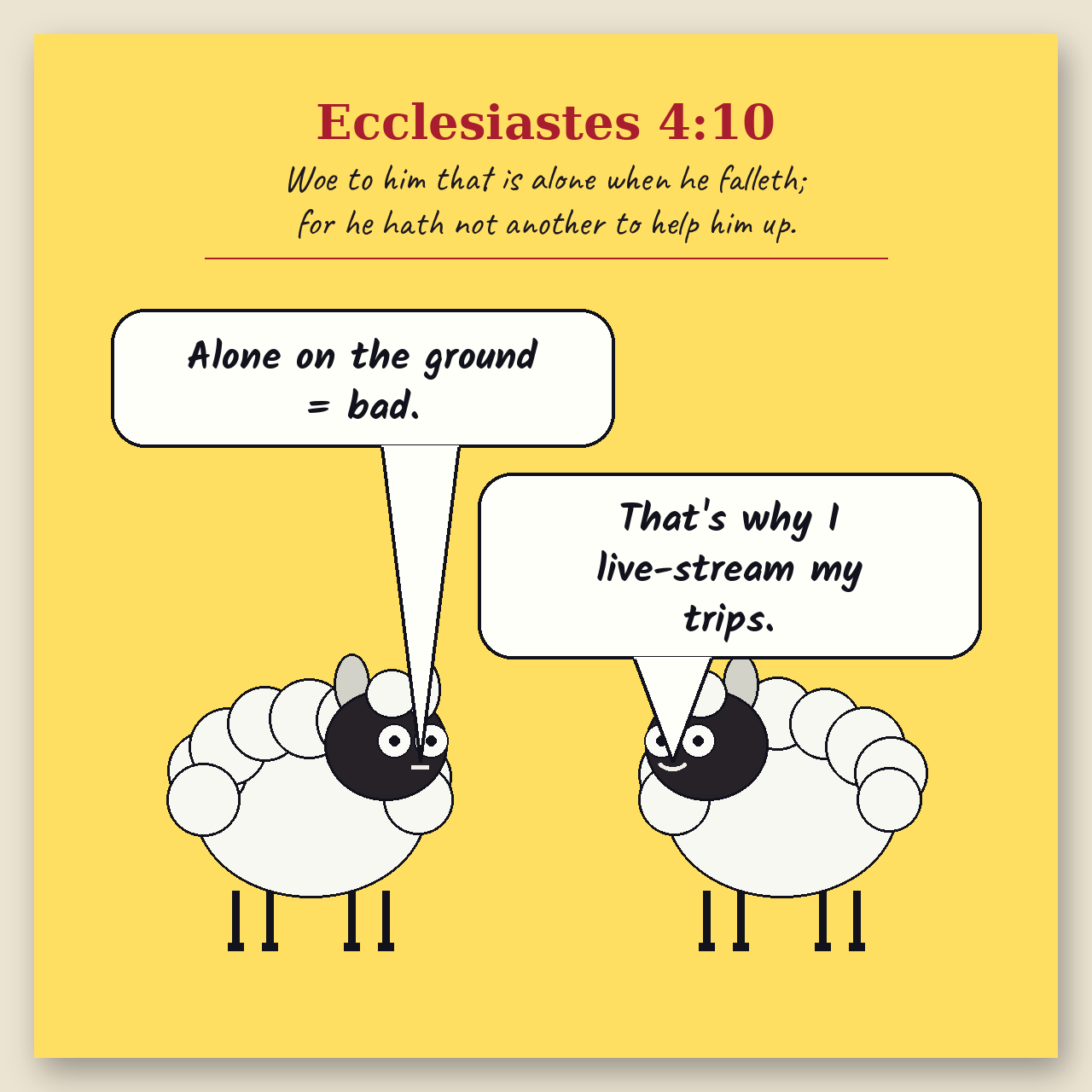 Woe to the Solo Traveller comic page