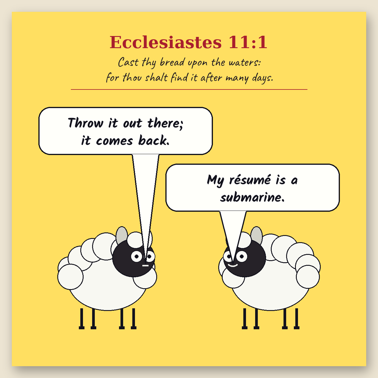 Cast Bread on Waters comic page