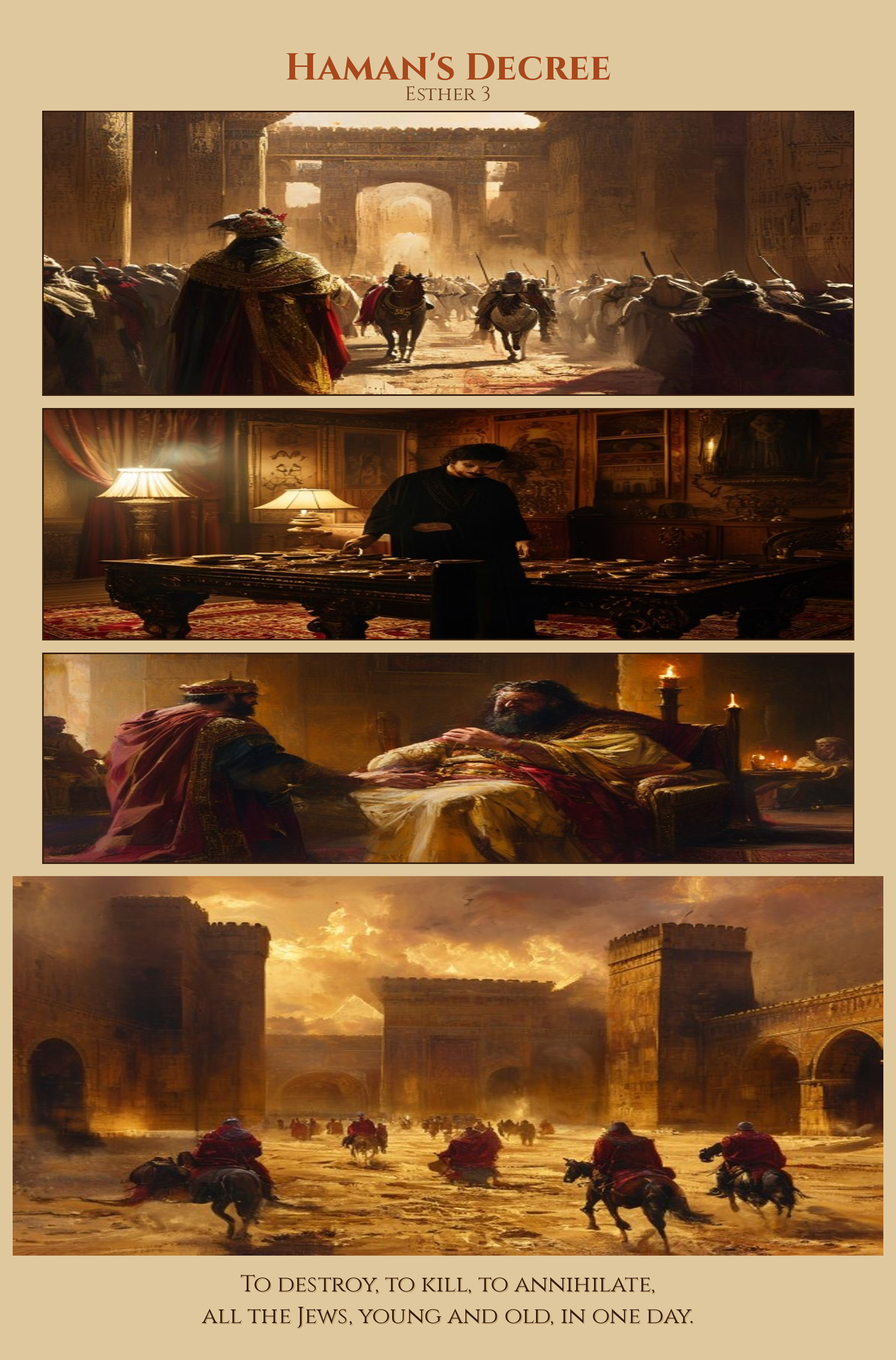 Haman's Decree comic page