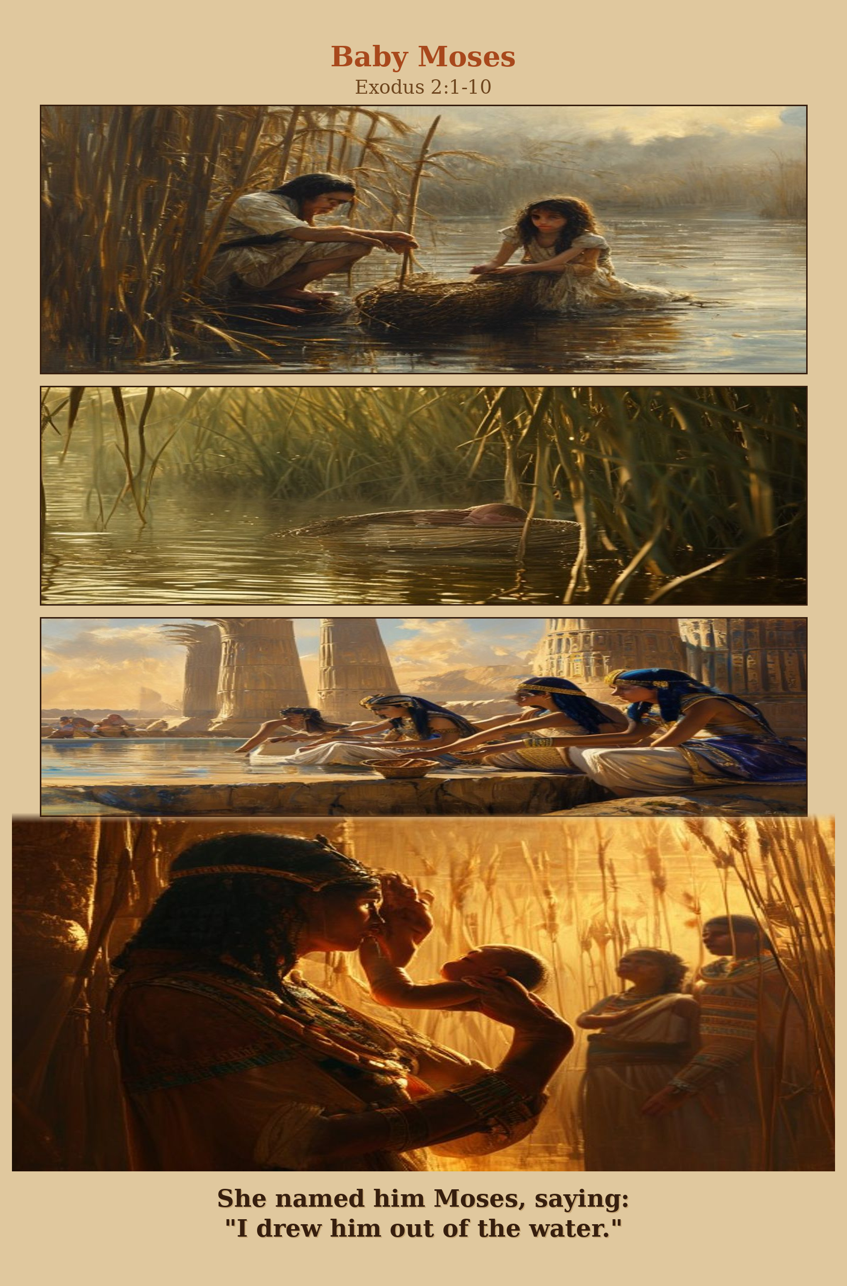 Baby Moses comic page