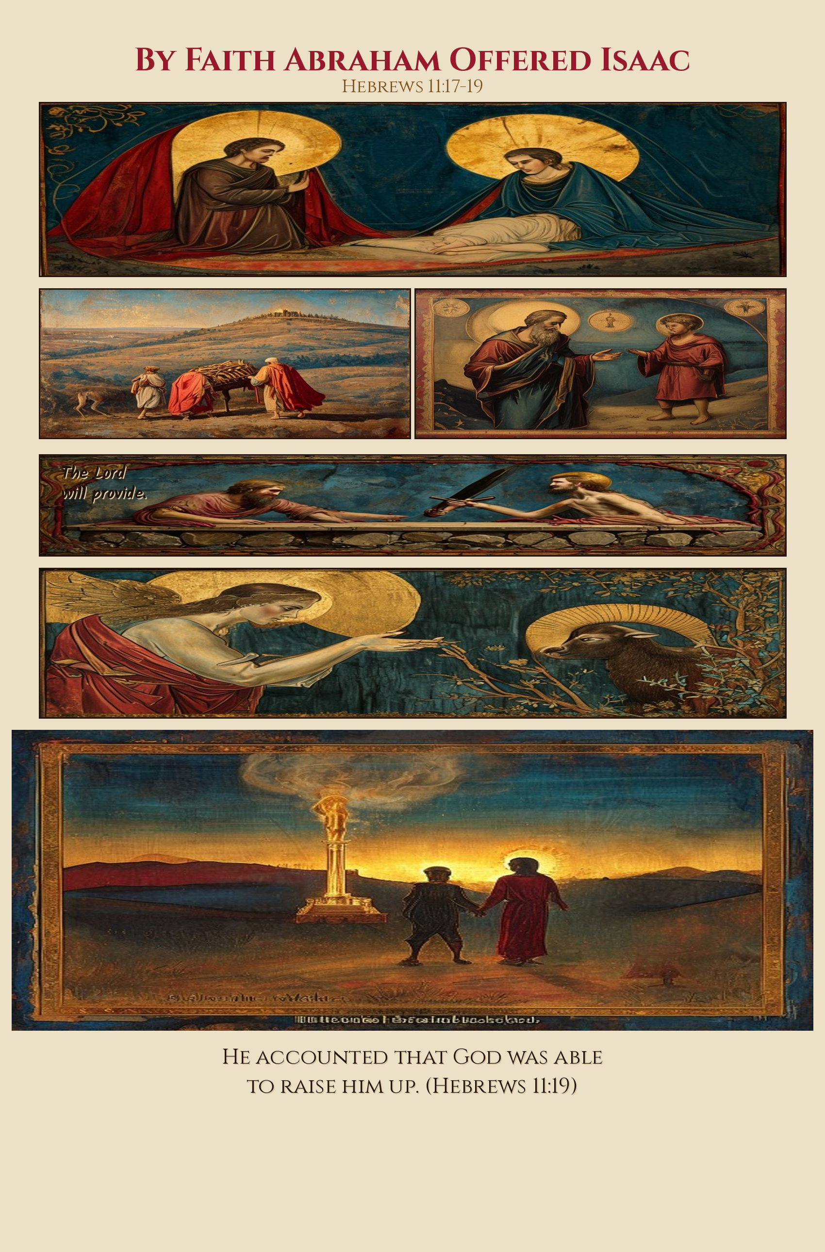 By Faith Abraham Offered Isaac comic page