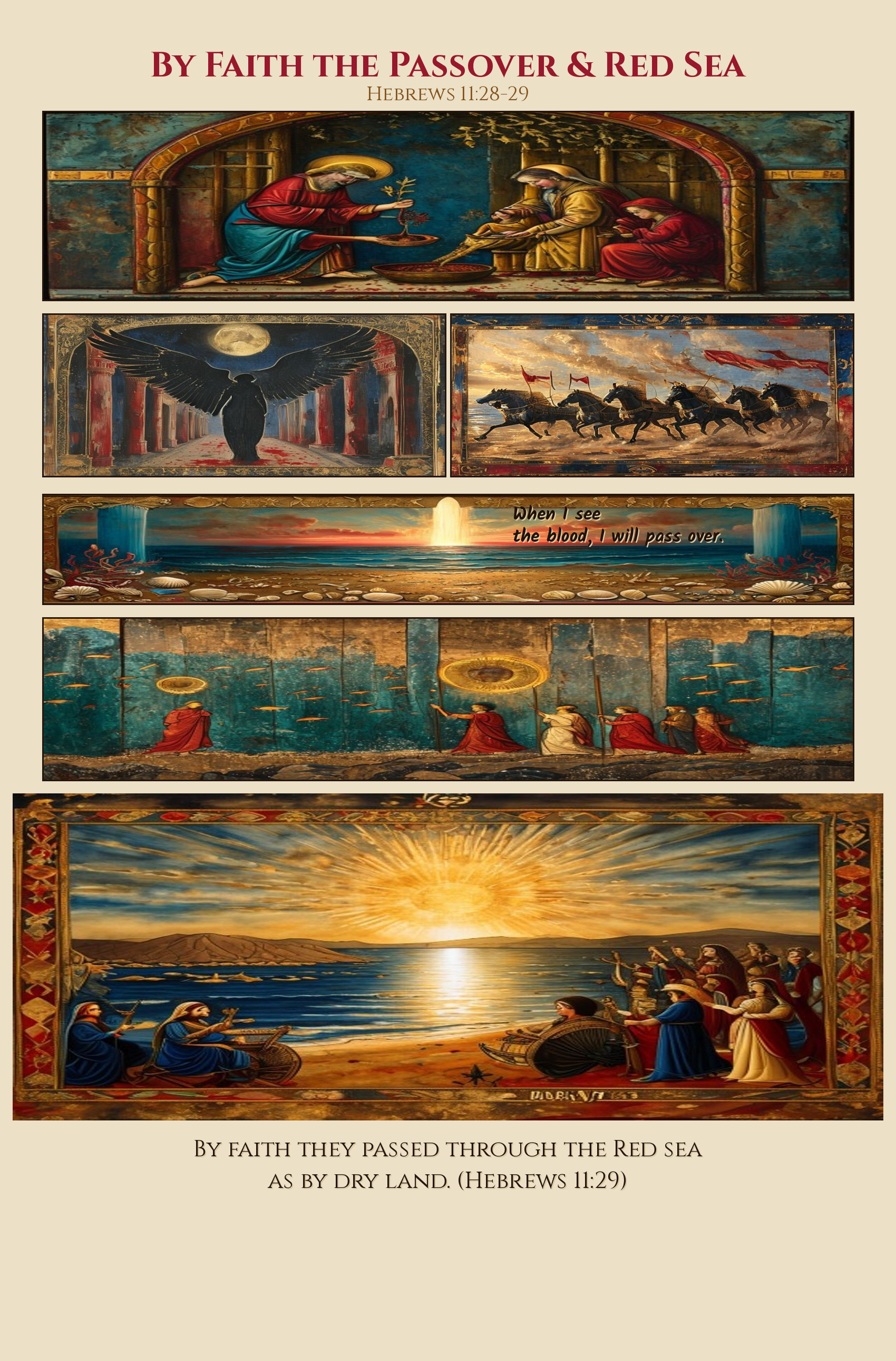 By Faith the Passover & Red Sea comic page