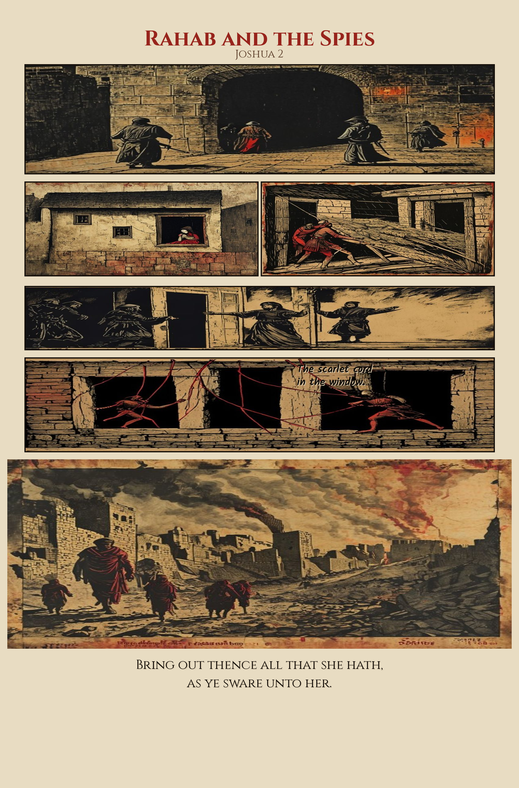Rahab and the Spies comic page