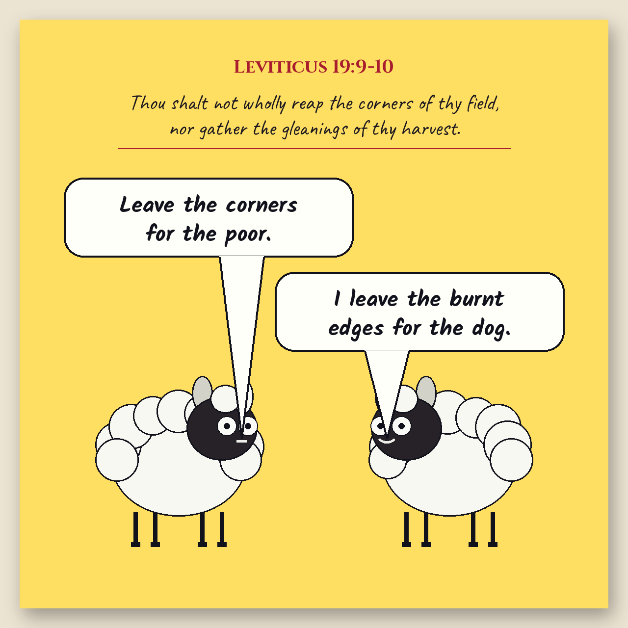 Glean Not the Corners comic page