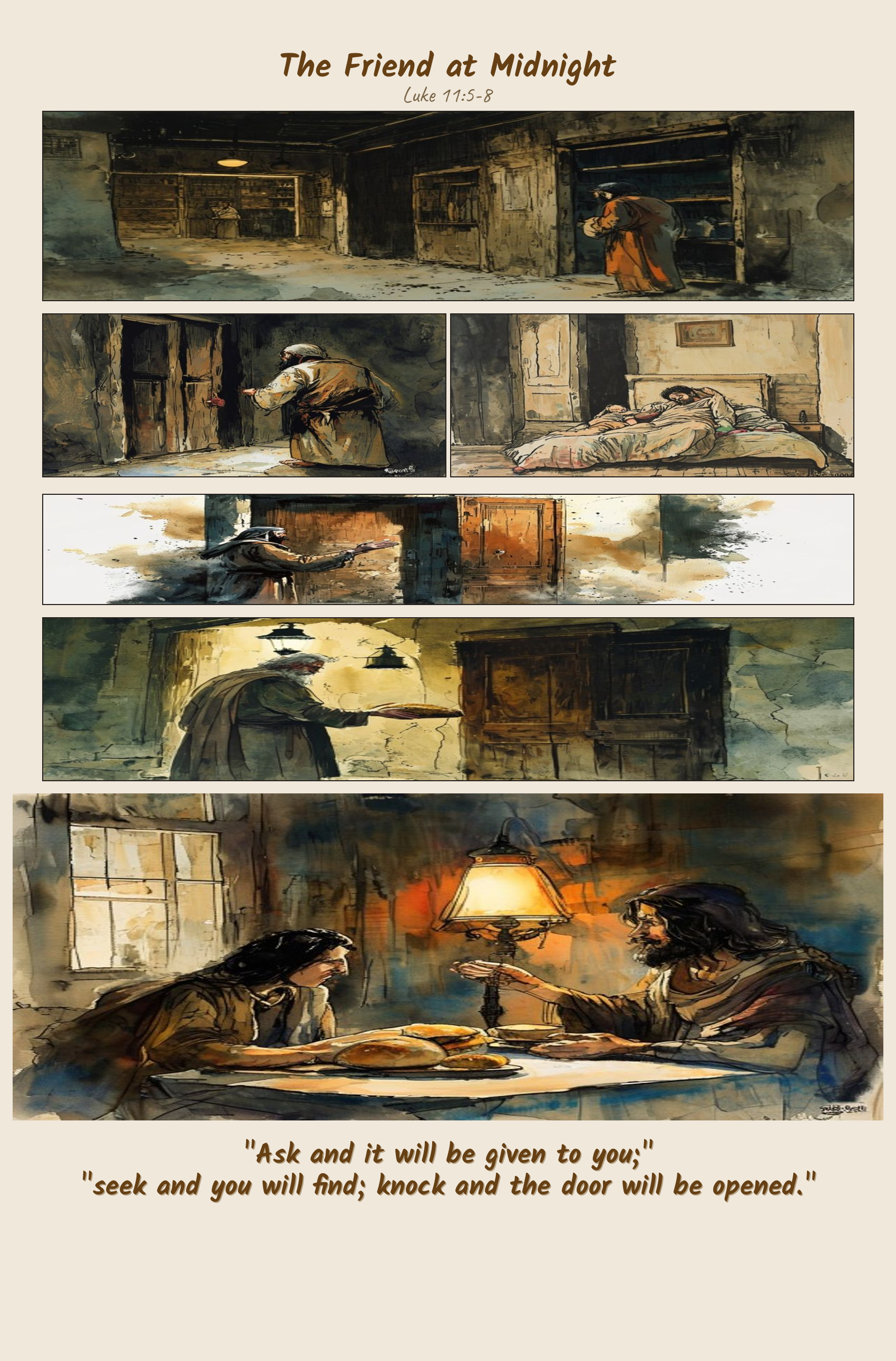 The Friend at Midnight comic page