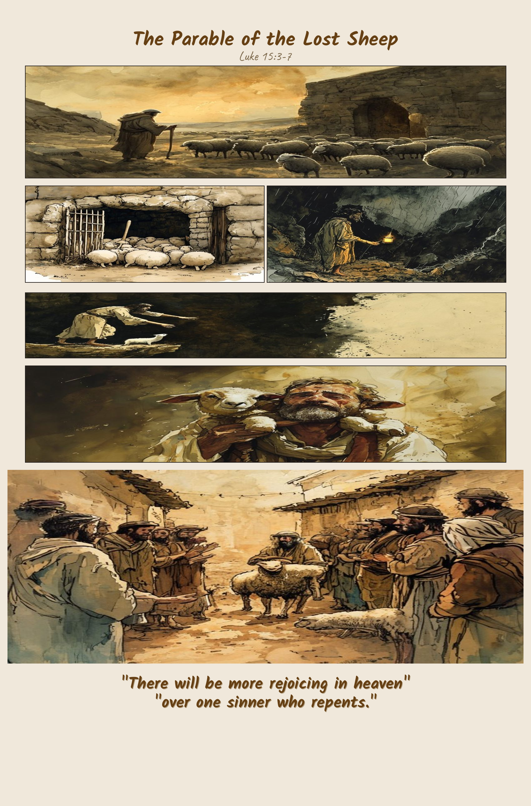 The Parable of the Lost Sheep comic page