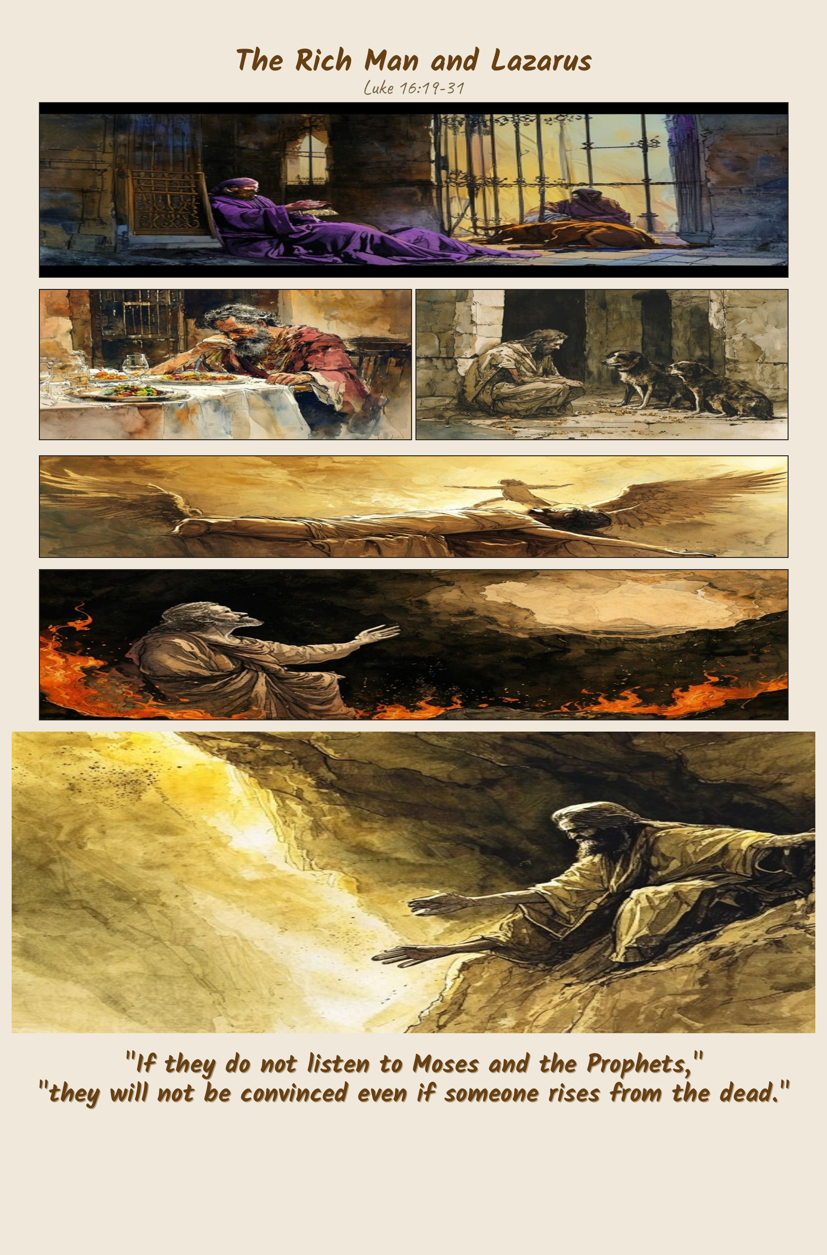 The Rich Man and Lazarus comic page