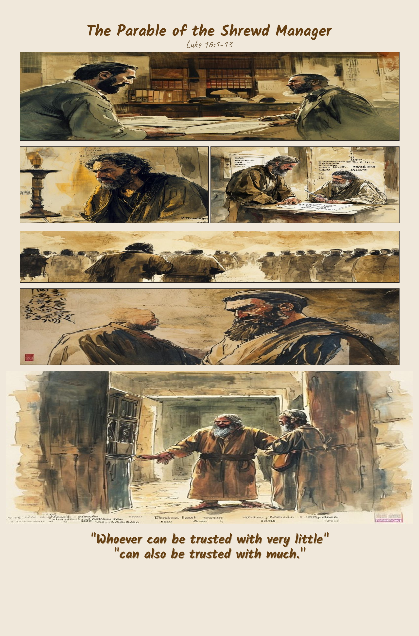 The Parable of the Shrewd Manager comic page