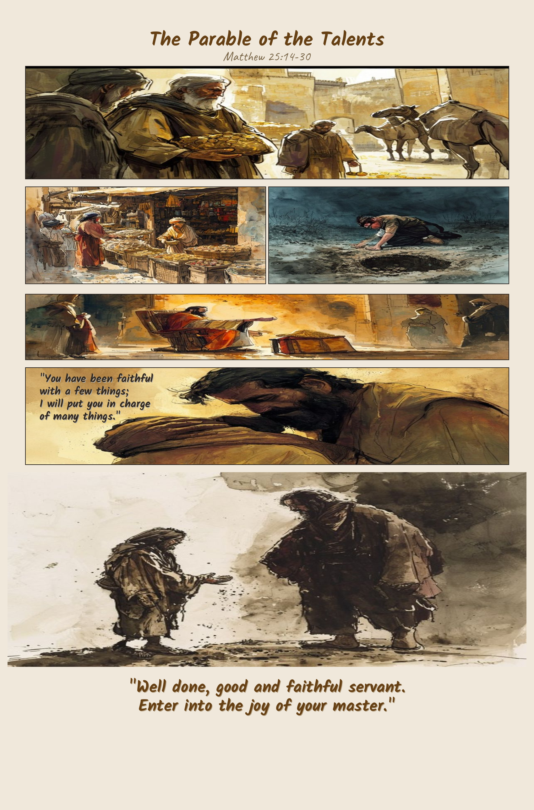 The Parable of the Talents comic page