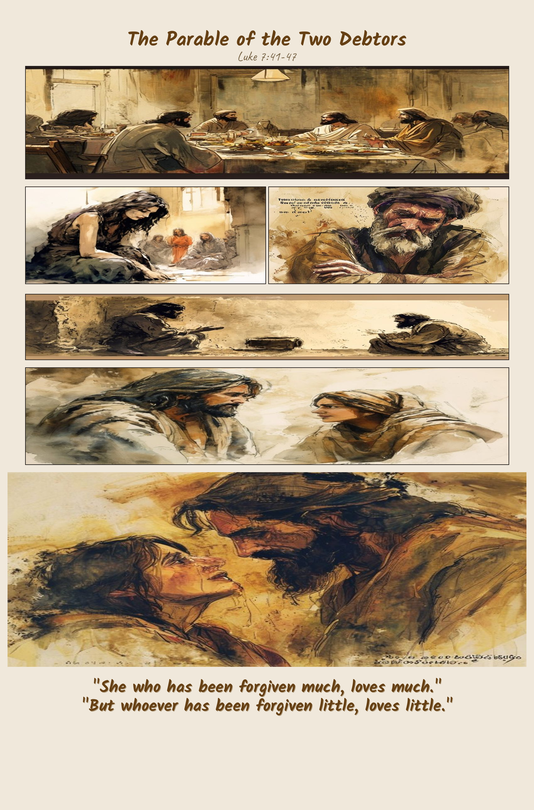 The Parable of the Two Debtors comic page