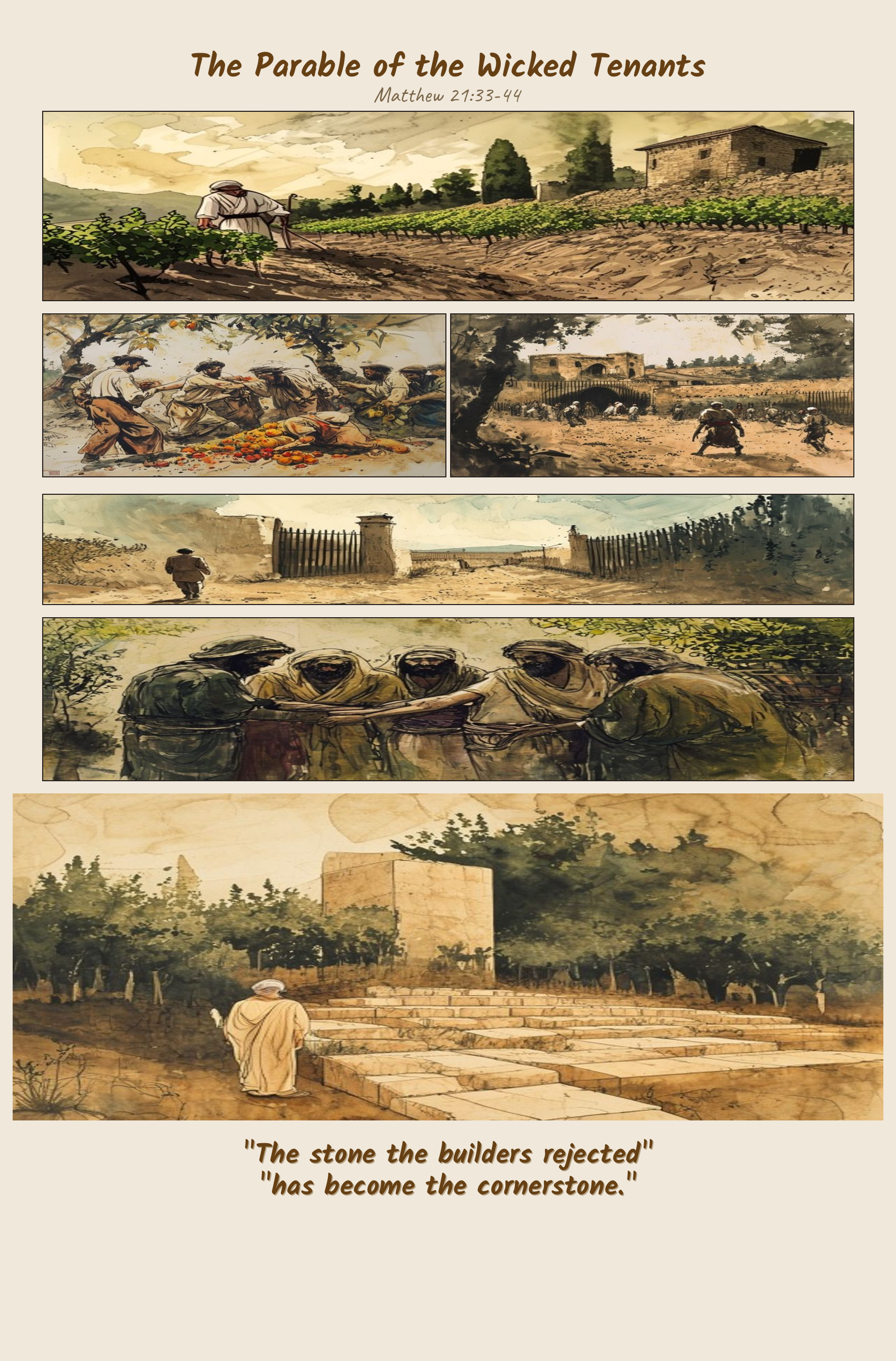 The Parable of the Wicked Tenants comic page