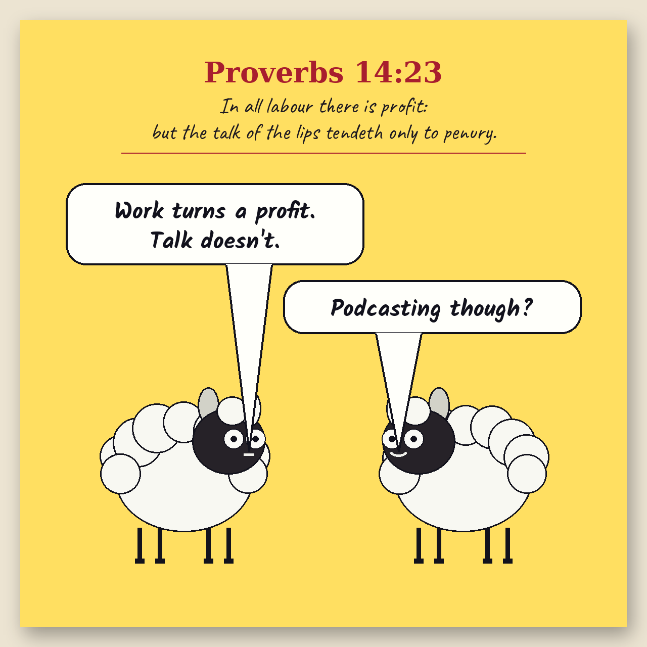 Talk vs Labour comic page