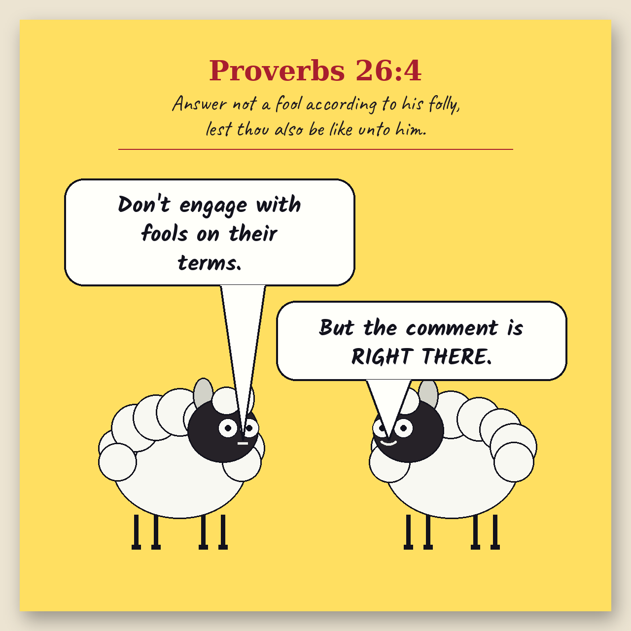 Answer Not a Fool comic page