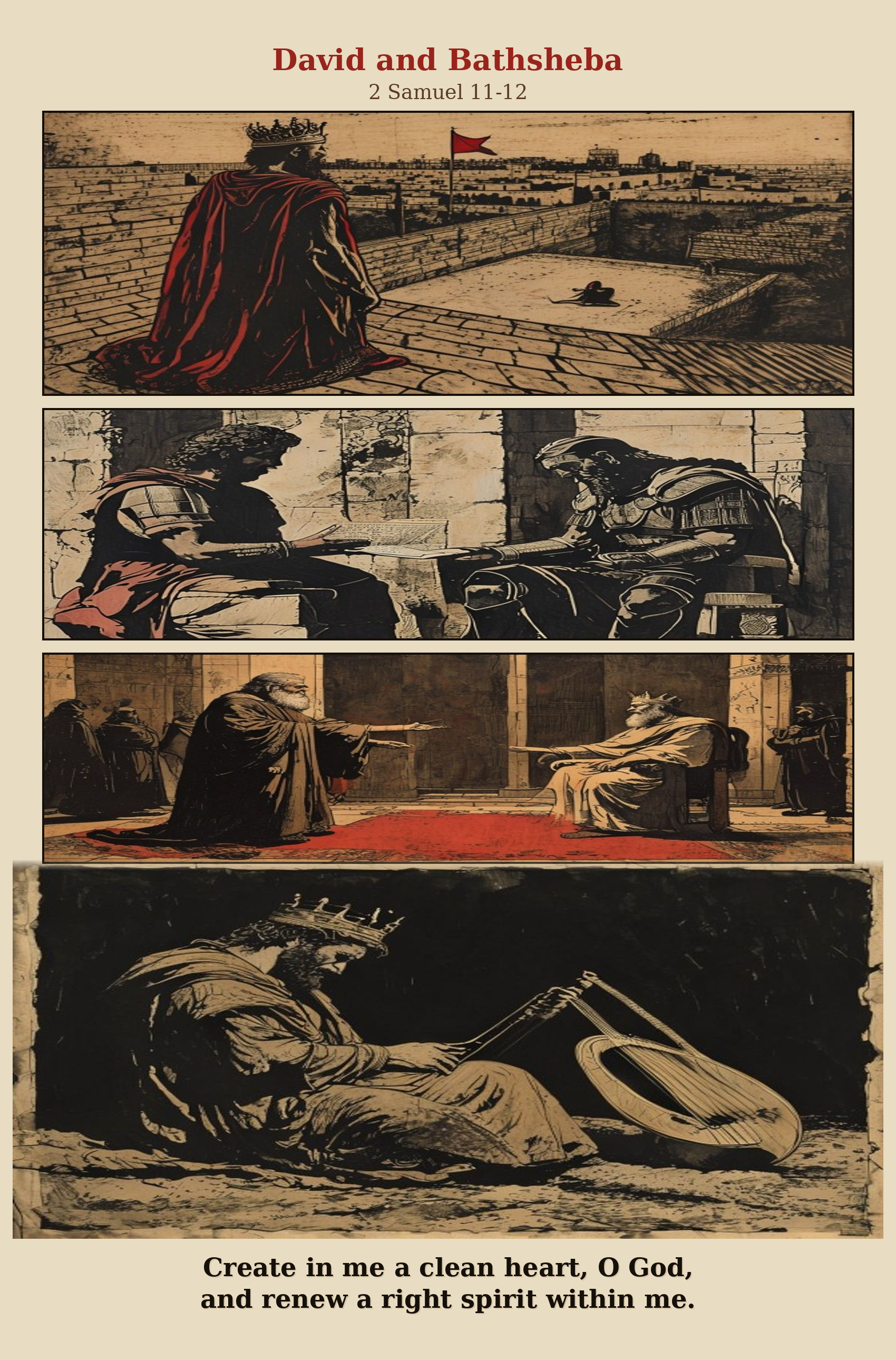 David and Bathsheba comic page