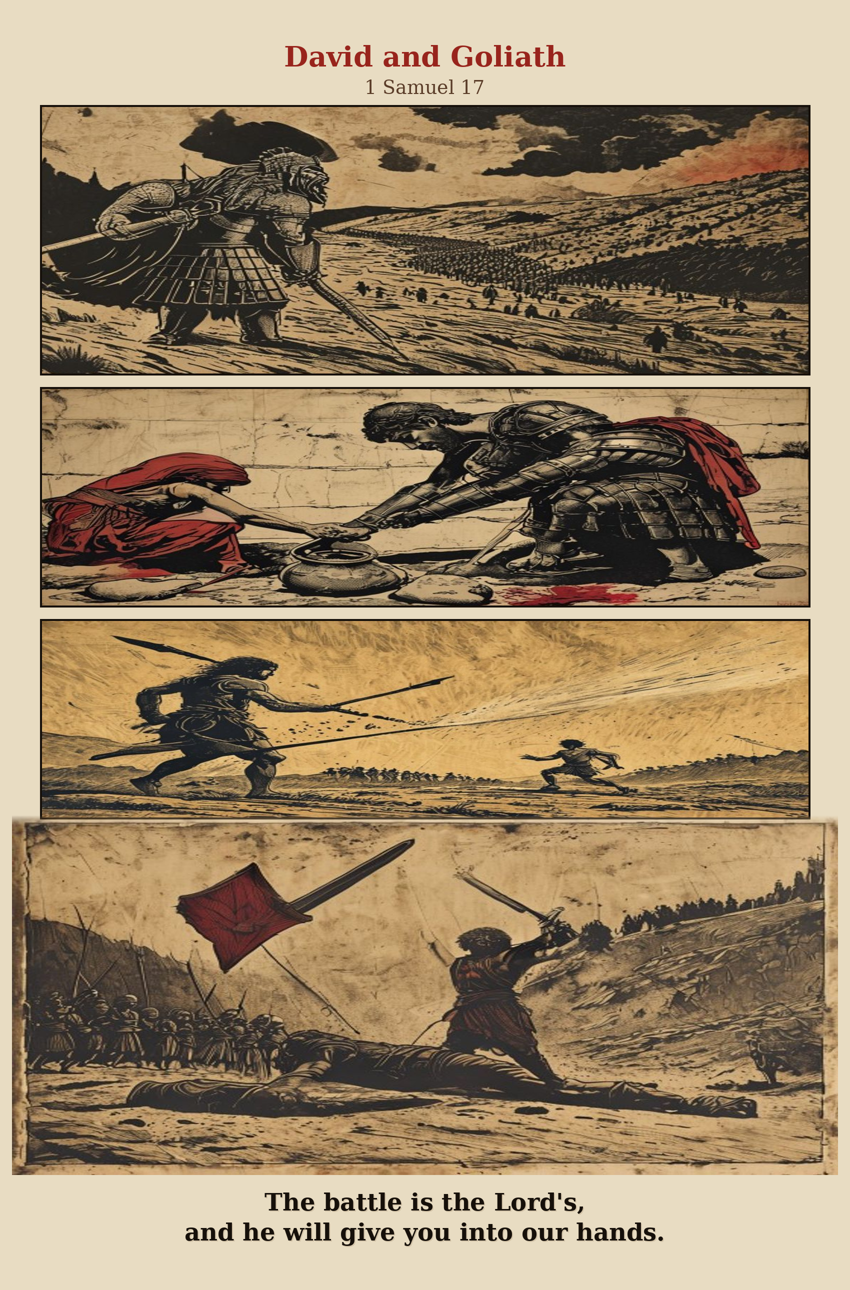 David and Goliath comic page