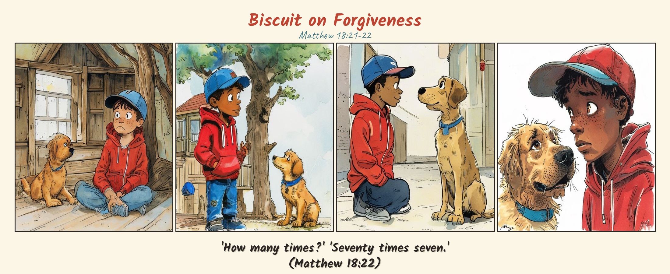 Biscuit on Forgiveness comic page