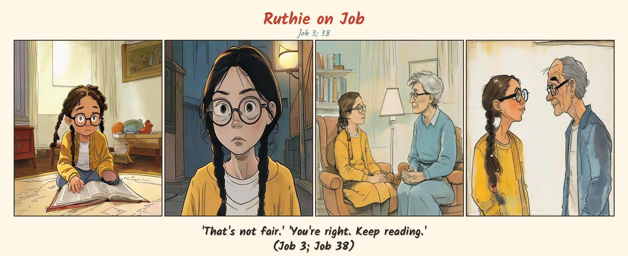 Ruthie on Job comic page