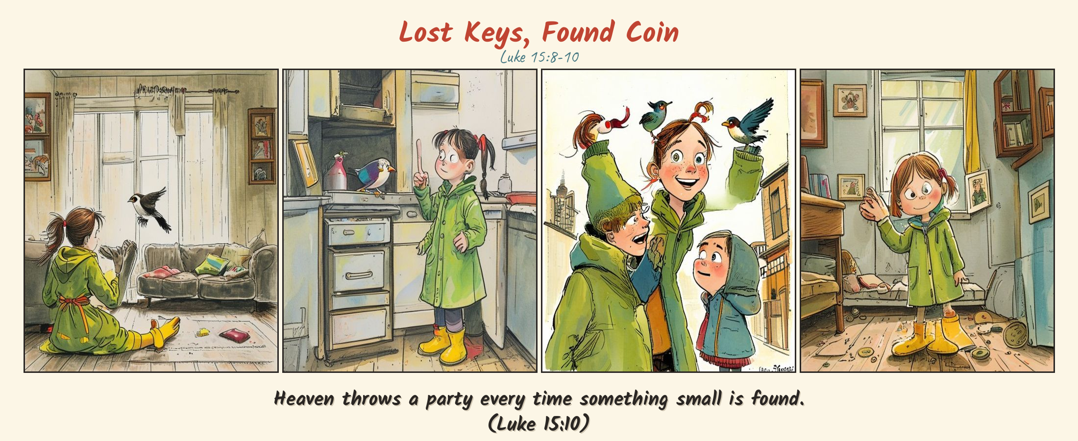 Lost Keys, Found Coin comic page