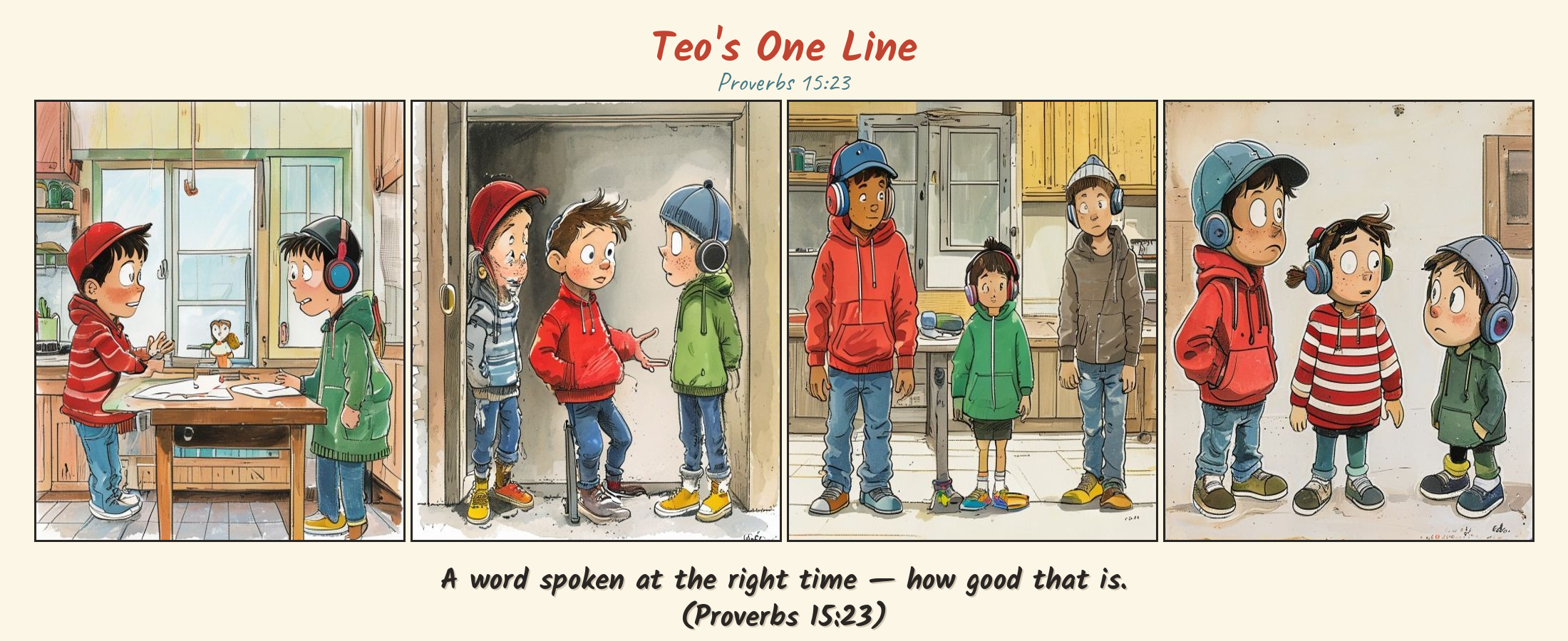 Teo's One Line comic page