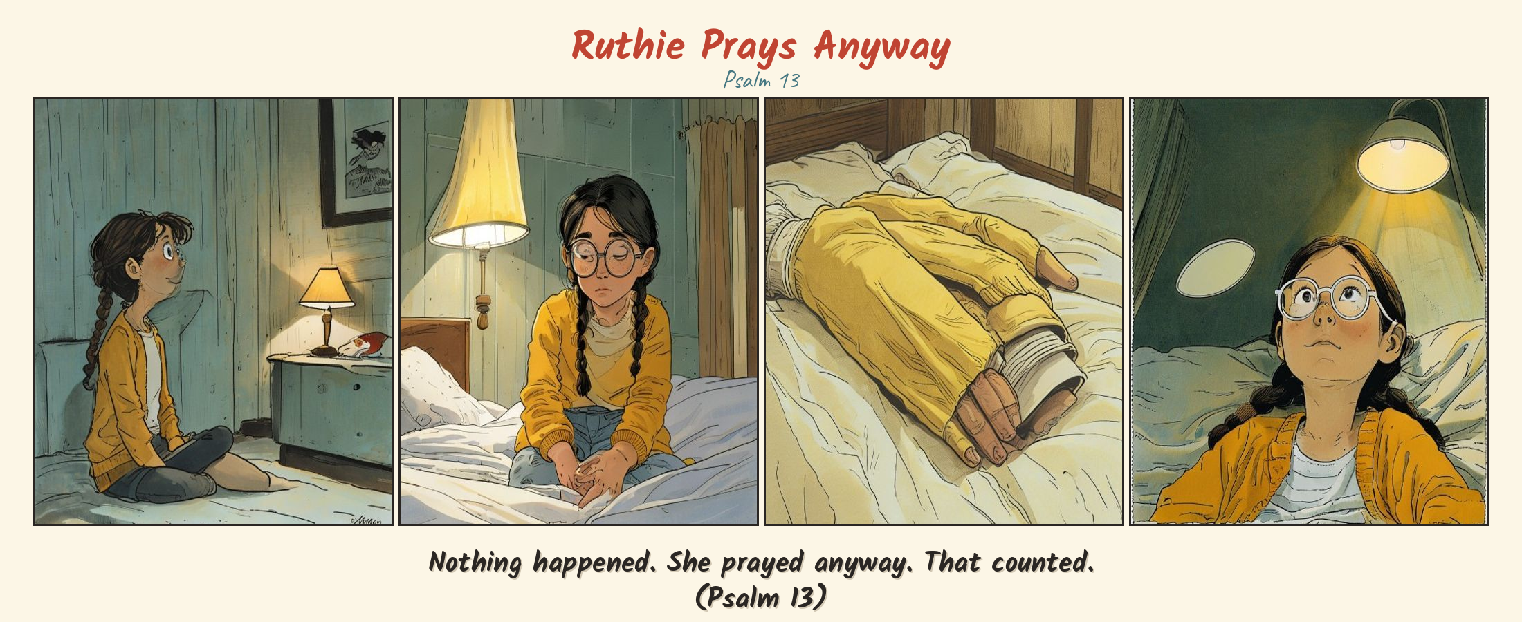 Ruthie Prays Anyway comic page