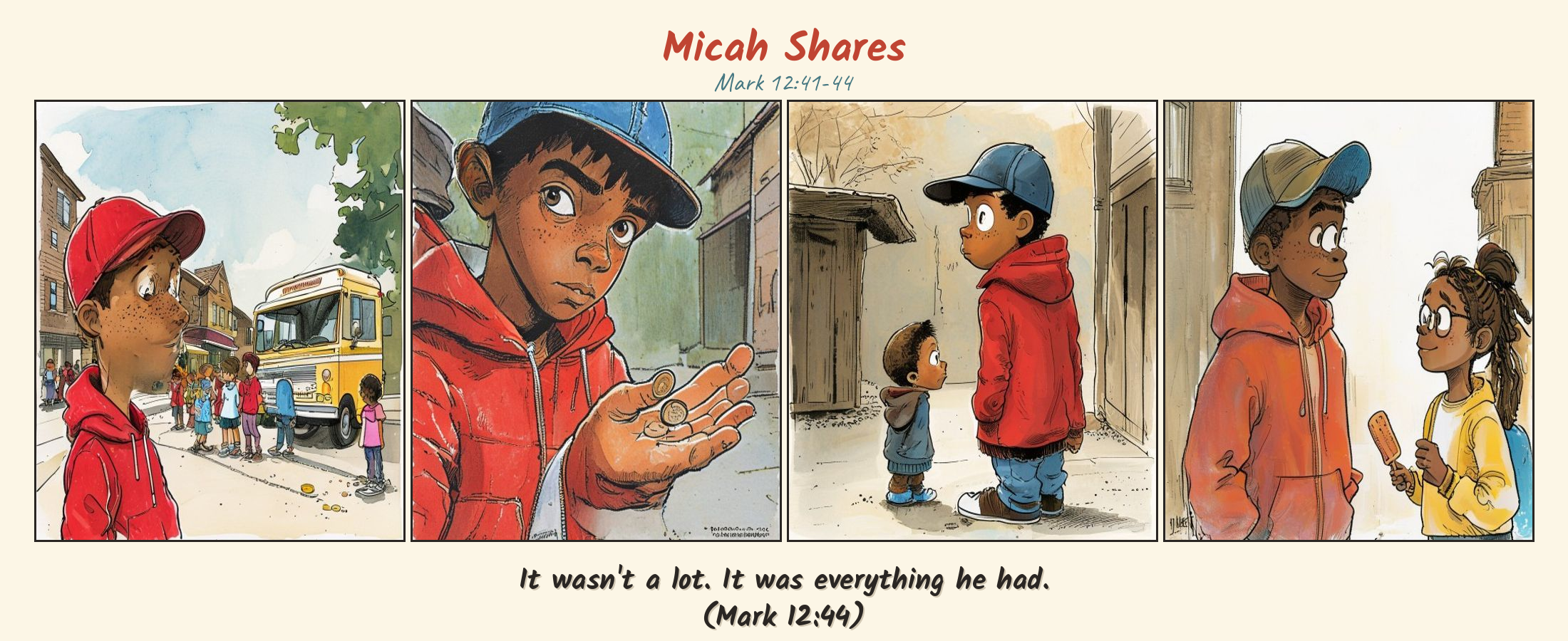 Micah Shares comic page