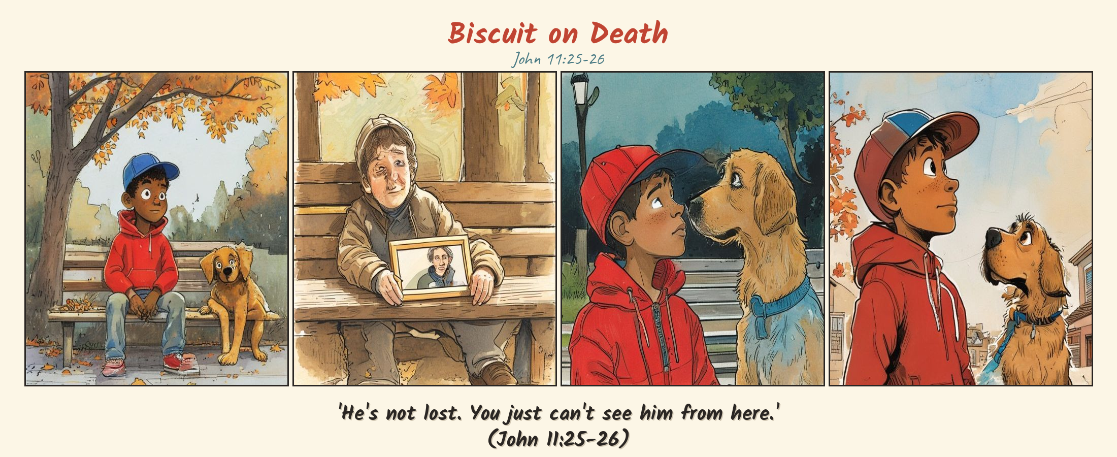 Biscuit on Death comic page