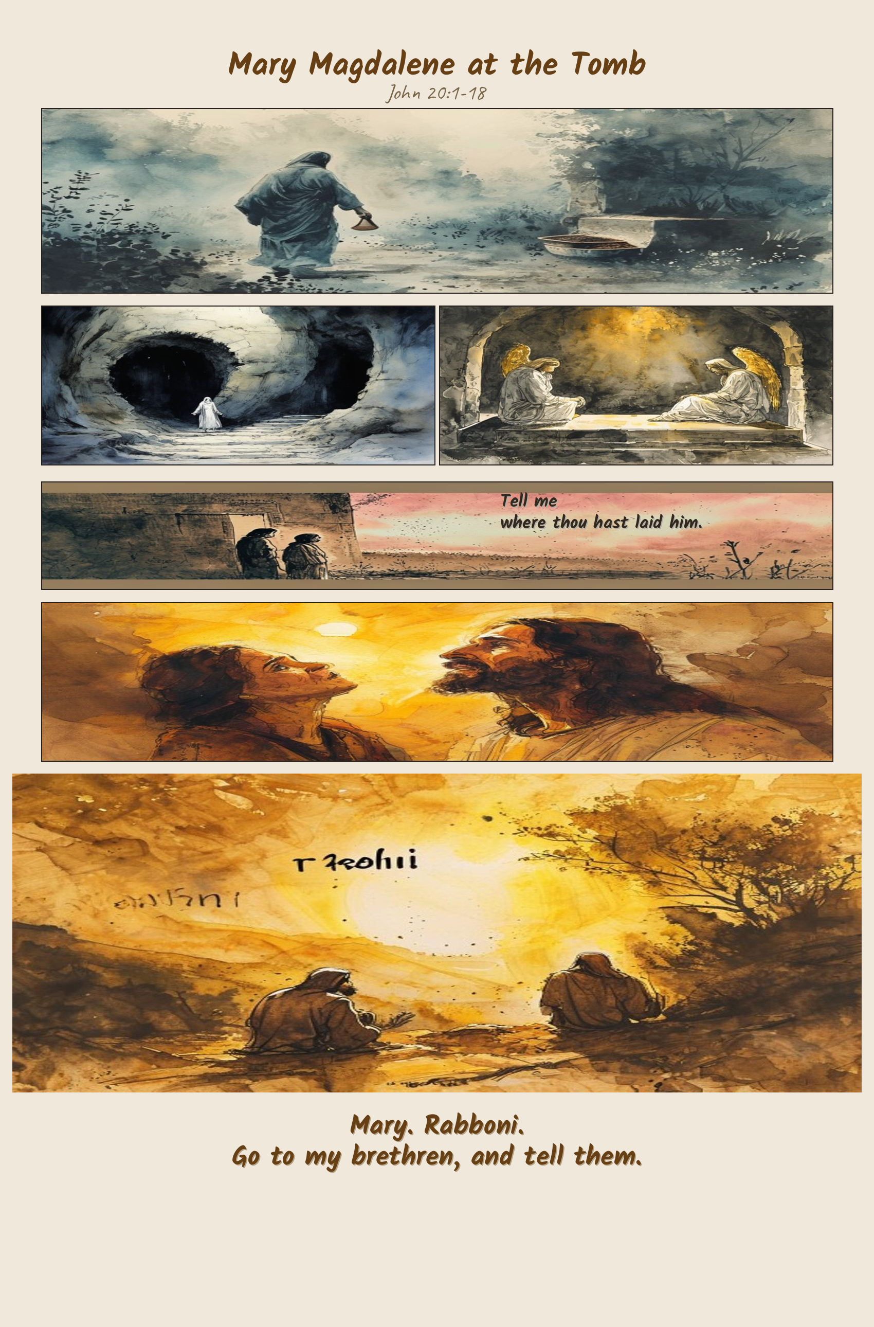 Mary Magdalene at the Tomb comic page