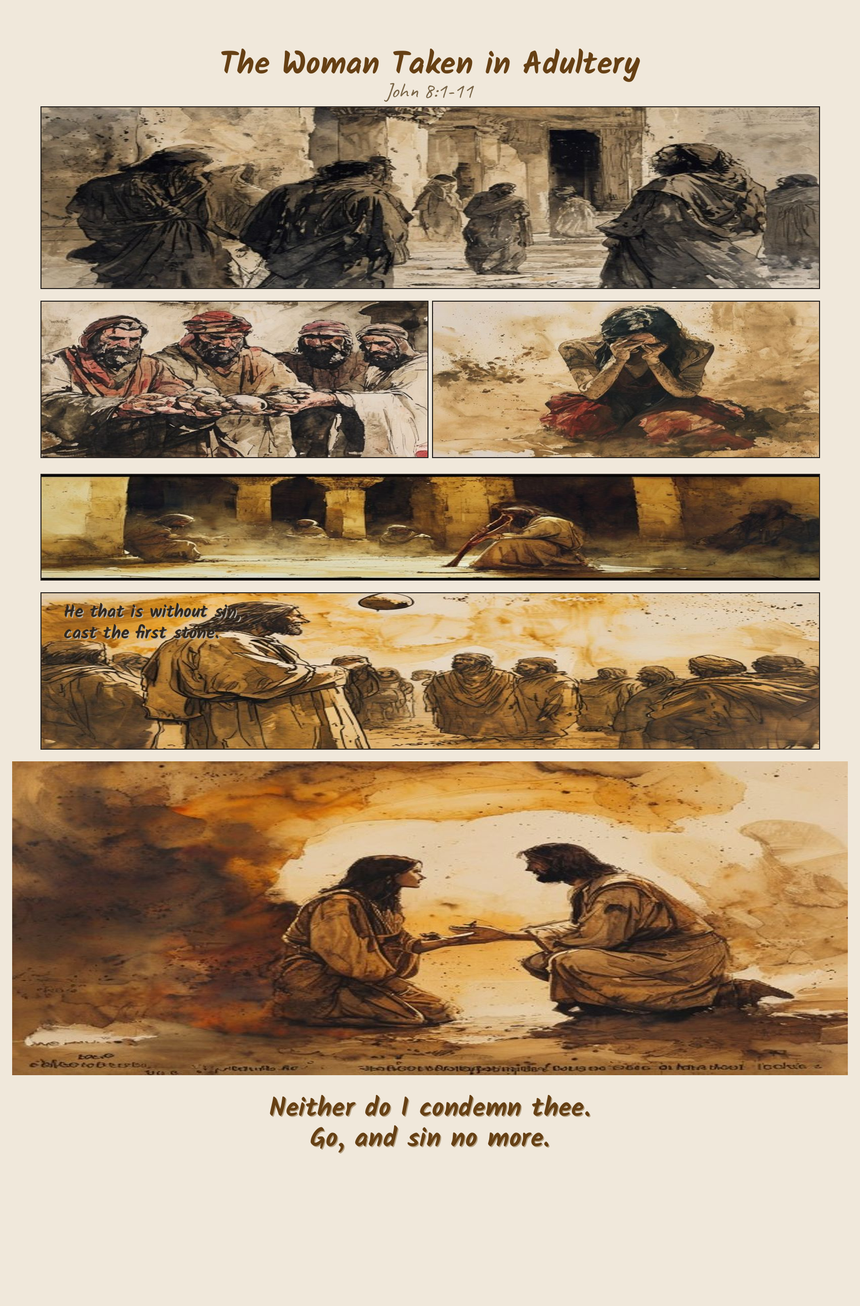 The Woman Taken in Adultery comic page